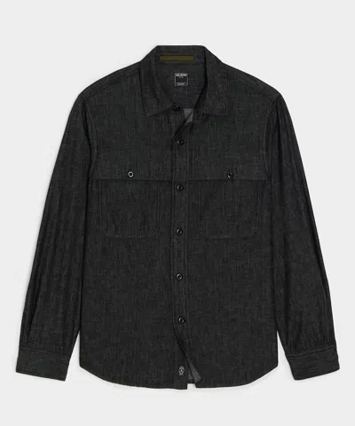 Todd Snyder Denim Cape Shirt In Black