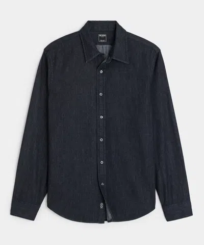 Todd Snyder Denim Point Collar Shirt In Black
