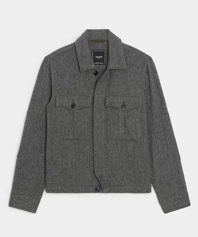 Todd Snyder Donegal Military Overshirt In Charcoal In Gray