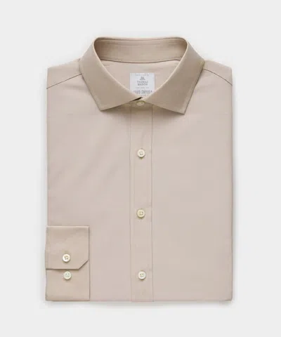 Todd Snyder End-on-end Poplin Dress Shirt In Khaki In Brown