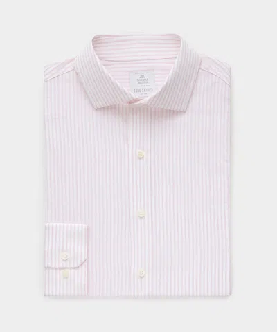 Todd Snyder End-on-end Poplin Dress Shirt In Pink Stripe