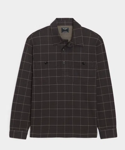 Todd Snyder Field Polo In Caviar In Black