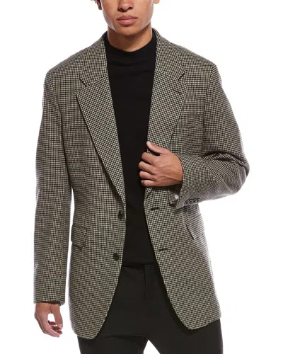 TODD SNYDER TODD SNYDER FLANNEL HOUNDSTOOTH WOOL JACKET