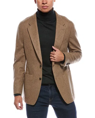 Todd Snyder Flannel Madison Wool Jacket In Brown