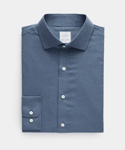 Todd Snyder Flannel Spread Collar Dress Shirt In Blue