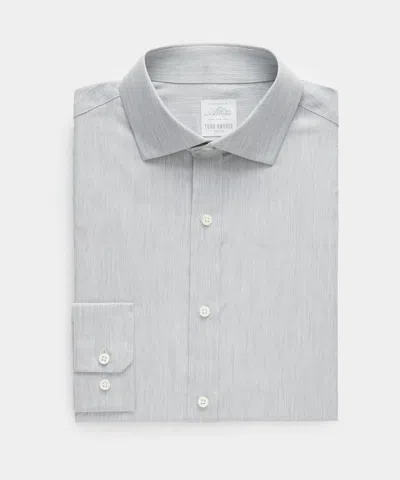 Todd Snyder Flannel Spread Collar Dress Shirt In Gray