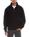Todd Snyder Fleece 1/4-zip Pullover In Black