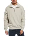 Todd Snyder Fleece Mock Neck Sweatshirt In Neutral