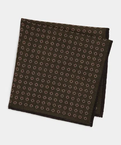 Todd Snyder Floral Pocket Square In Green