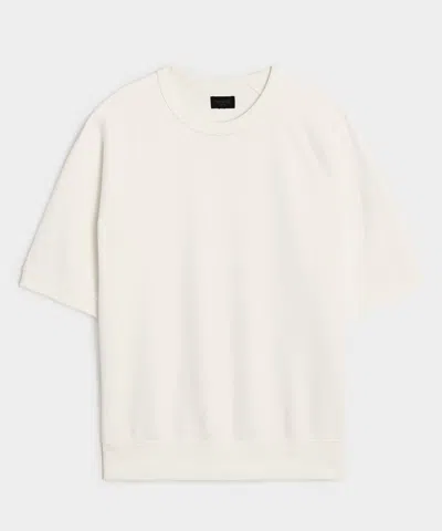 Todd Snyder Foundation Short-sleeve Sweatshirt In Bisque In White