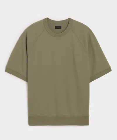 Todd Snyder Foundation Short-sleeve Sweatshirt In Fogstone In Green