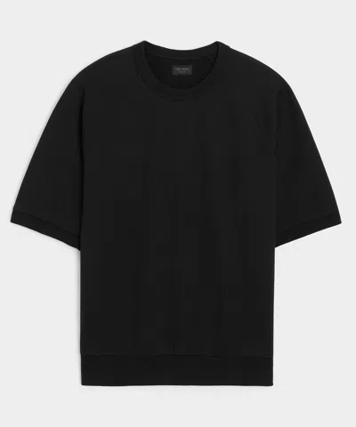 Todd Snyder Foundation Short-sleeve Sweatshirt In Pitch Black