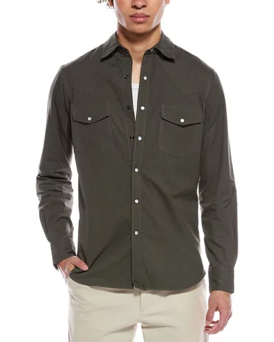 Todd Snyder Hamilton + Twill Dress Western Shirt In Green