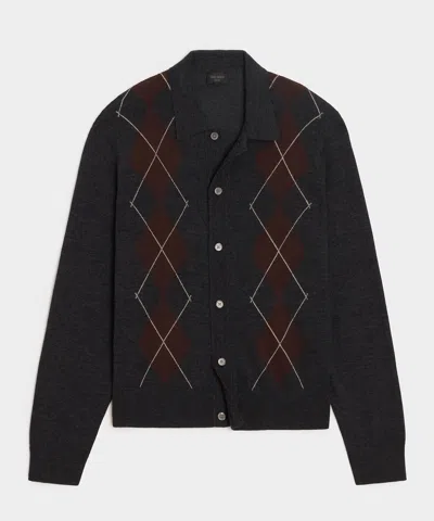 Todd Snyder Hastings Sweater Polo In Charcoal In Gray