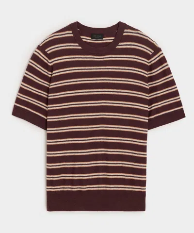 Todd Snyder Havana Sweater Tee In Winestain In Brown