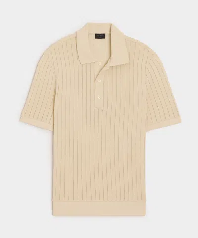 Todd Snyder Hemingway Polo In Chalk Mark In Neutral