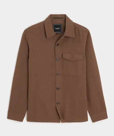 Todd Snyder Hemp-cotton Overshirt In Brown