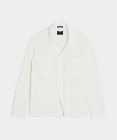 Todd Snyder Herringbone Knit Overshirt In Bisque In Neutral
