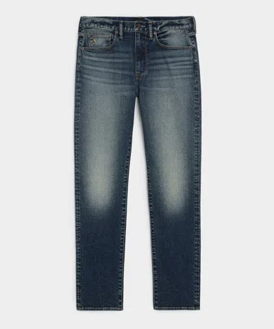 Todd Snyder High-rise Slim Stretch Jean In Vintage Knee In Vintage Knee In Blue