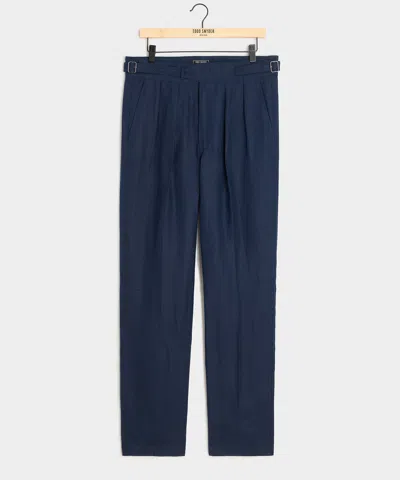 Todd Snyder Irish Linen Gurkha Trouser In Blue