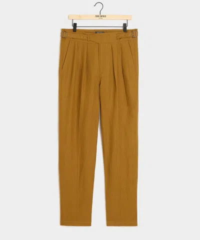 Todd Snyder Irish Linen Gurkha Trouser In Yellow