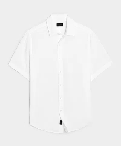 Todd Snyder Irish Linen Point Collar Shirt In White