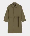 Todd Snyder Italian Belted Balmacaan Trench Coat In Green