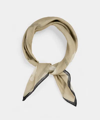 Todd Snyder Italian Bird Neckerchief In Beige In Sand