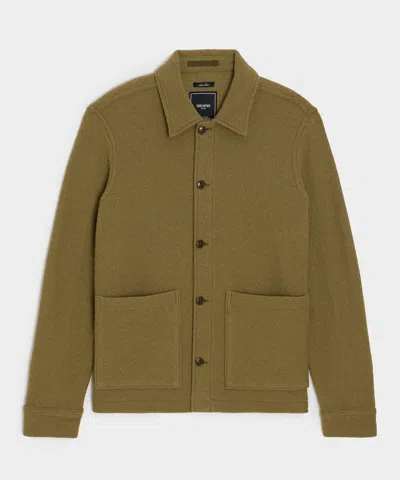 Todd Snyder Italian Boiled Wool Chore Coat In Pine Cone In Green