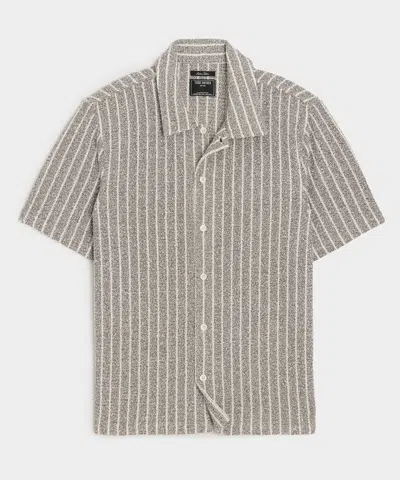 Todd Snyder Italian Boucl Cabana Shirt In Tan In Gray