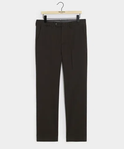 Todd Snyder Italian Brushed Cotton Sutton Trouser In Dark Brown In Black