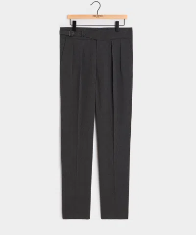 Todd Snyder Italian Cavalry Twill Gurkha Trouser In Charcoal In Black