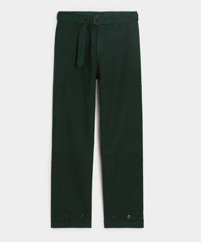 Todd Snyder Italian Cotton Jump Pant In Beetle Black In Green