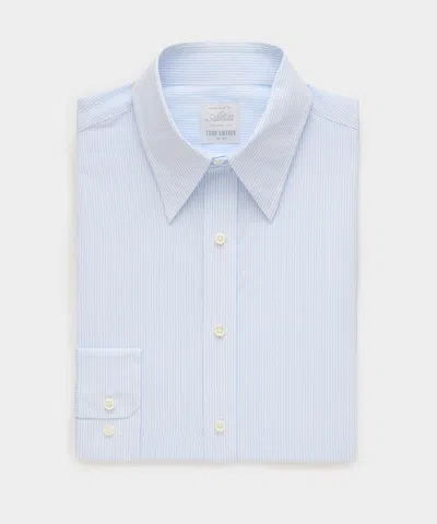 Todd Snyder Italian Cotton-linen Long Point Collar Dress Shirt In Blue
