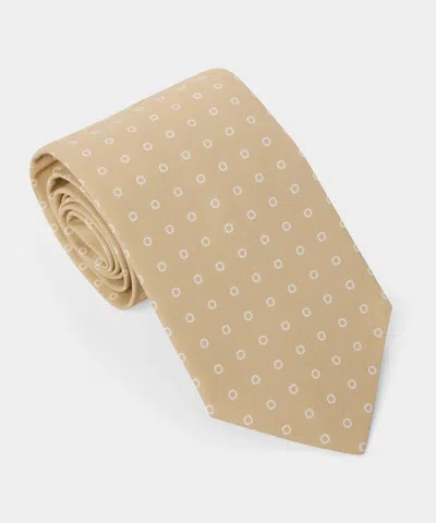 Todd Snyder Italian Cotton-silk Dot Tie In Beige In Neutral
