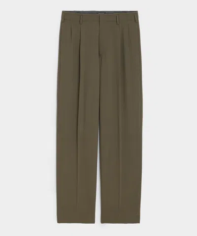 Todd Snyder Italian Crepe Hollywood Trouser In Olive In Green