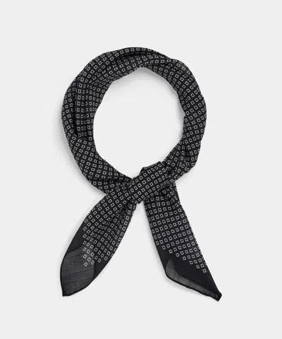 Todd Snyder Italian Diamond Print Neckerchief In Black