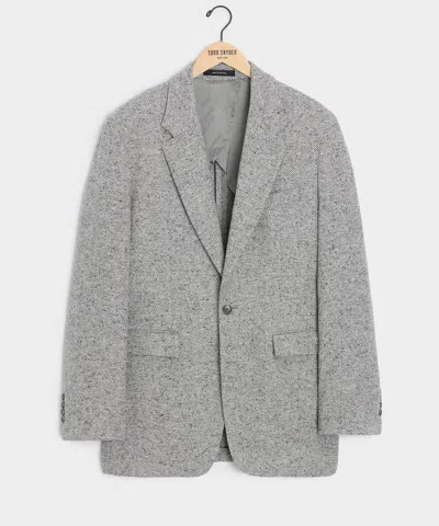 Todd Snyder Italian Donegal Herringbone Wythe Jacket In Light Grey In Gray