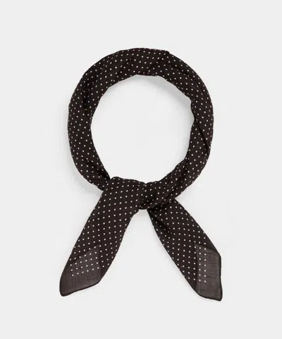 Todd Snyder Italian Dot Neckerchief In Dark Brown