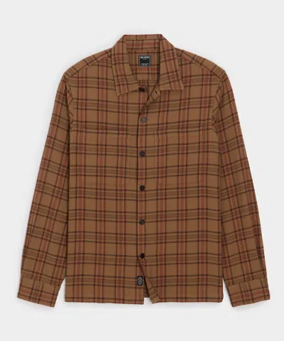 Todd Snyder Italian Double-brushed Flannel Shirt In Brown