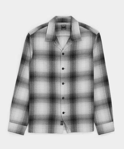 Todd Snyder Italian Double-brushed Flannel Shirt In Charcoal In Gray