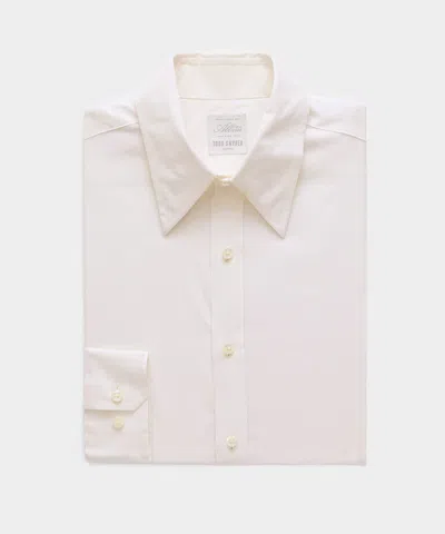 Todd Snyder Italian Featherweight Flannel Long Point Collar Dress Shirt In Cream In Neutral