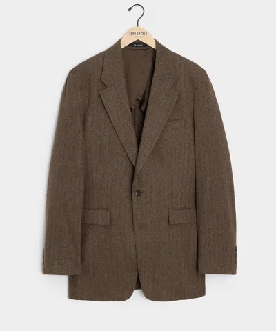 Todd Snyder Italian Flannel Herringbone Wythe Jacket In Brown