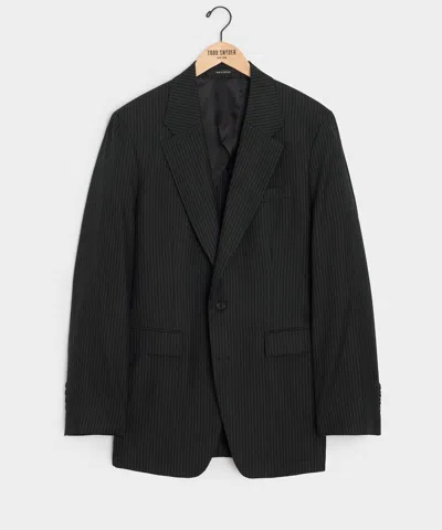 Todd Snyder Italian Flannel Pinstripe Wythe Jacket In Black