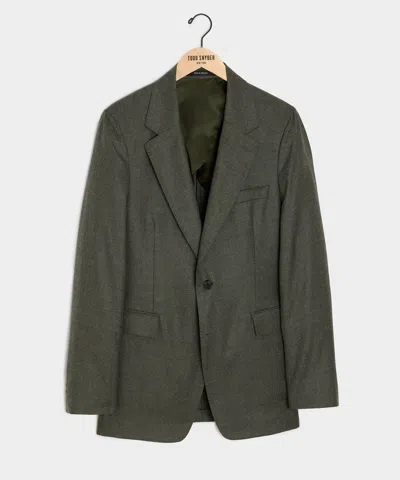 Todd Snyder Italian Flannel Sutton Jacket In Oak Moss In Green
