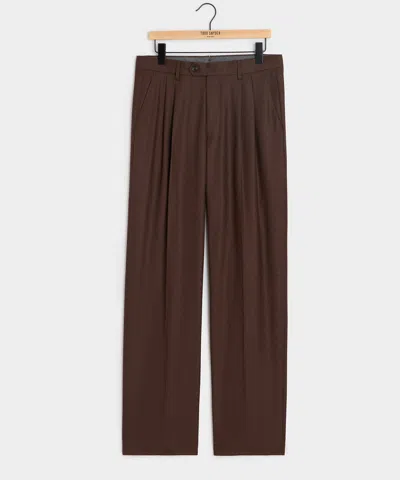 Todd Snyder Italian Flannel Wythe Trouser In Hazelnut In Brown