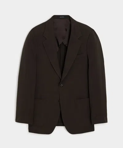 Todd Snyder Italian Gabardine Madison Jacket In Caviar In Brown