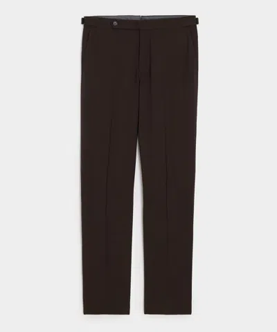 Todd Snyder Italian Gabardine Side Tab Trouser In Caviar In Brown