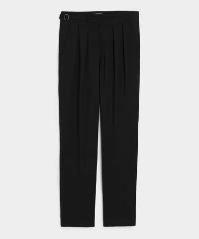 Todd Snyder Italian Gabardine Single Belt Gurkha Trouser In Black