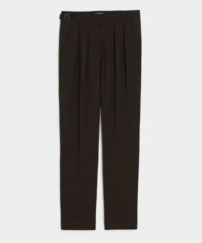 Todd Snyder Italian Gabardine Single Belt Gurkha Trouser In Caviar In Black